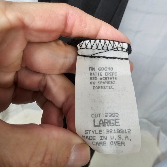 Vintage A.B.S. Maxi Dress Sleeveless Goth Shift Grunge Minimalist L - Picture 7 of 9